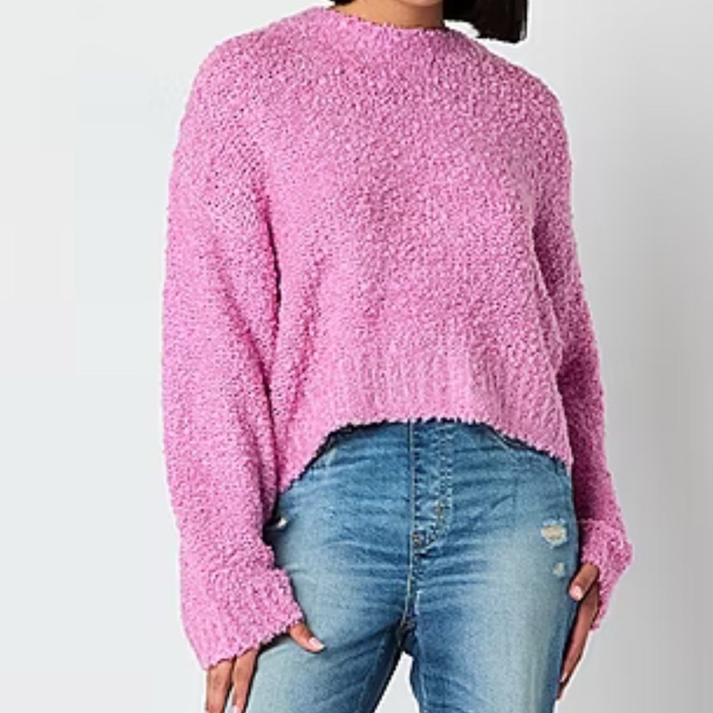 Arizona Juniors Womens Crew Neck Long Sleeve Pullover Sweater☀️☀️